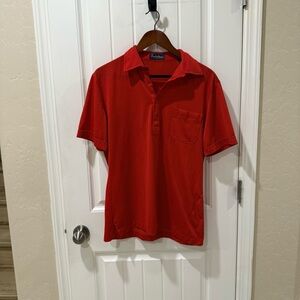 Vintage countess Mara red polo shirt.
